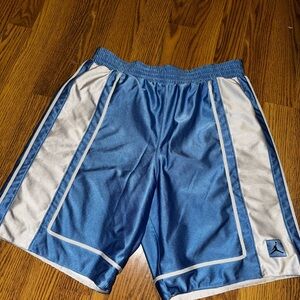 Nike Jordan Vintage Men's Blue and White Athletic Shorts